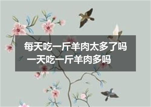 每天吃一斤羊肉太多了吗 一天吃一斤羊肉多吗