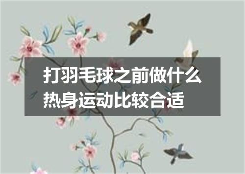打羽毛球之前做什么热身运动比较合适
