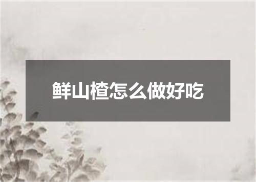 鲜山楂怎么做好吃