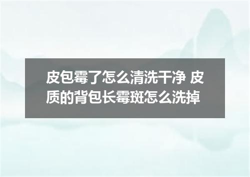 皮包霉了怎么清洗干净 皮质的背包长霉斑怎么洗掉