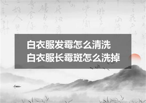 白衣服发霉怎么清洗 白衣服长霉斑怎么洗掉