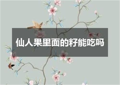 仙人果里面的籽能吃吗