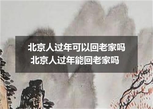 北京人过年可以回老家吗 北京人过年能回老家吗