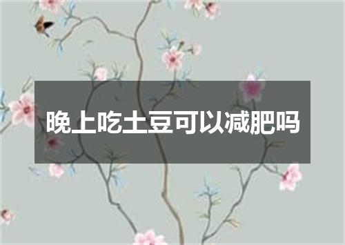 晚上吃土豆可以减肥吗