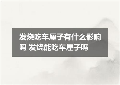 发烧吃车厘子有什么影响吗 发烧能吃车厘子吗