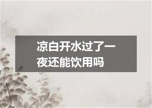 凉白开水过了一夜还能饮用吗