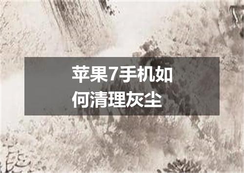 苹果7手机如何清理灰尘