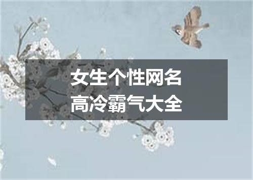 女生个性网名高冷霸气大全