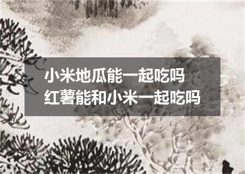 小米地瓜能一起吃吗 红薯能和小米一起吃吗