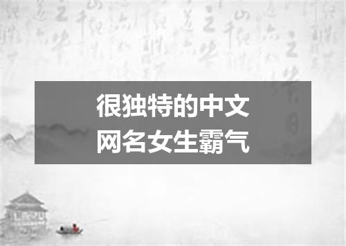 很独特的中文网名女生霸气
