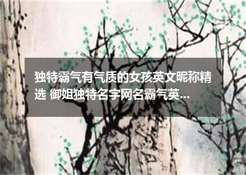 独特霸气有气质的女孩英文昵称精选 御姐独特名字网名霸气英文