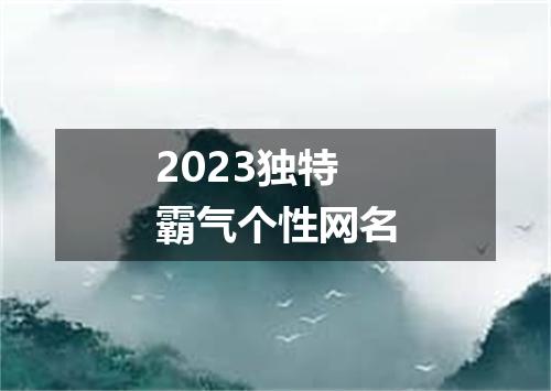 2023独特霸气个性网名