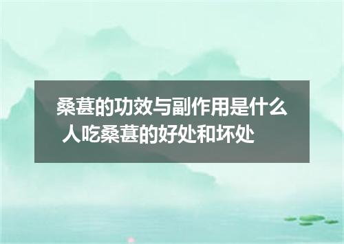 桑葚的功效与副作用是什么 人吃桑葚的好处和坏处