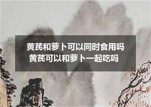 黄芪和萝卜可以同时食用吗 黄芪可以和萝卜一起吃吗