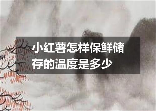 小红薯怎样保鲜储存的温度是多少