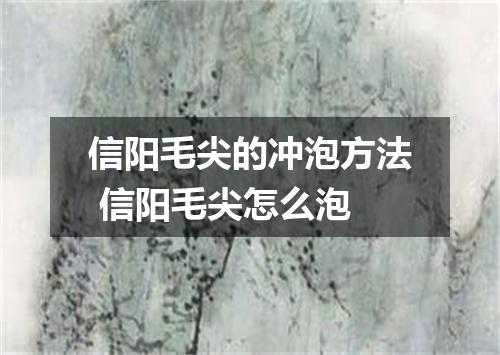 信阳毛尖的冲泡方法 信阳毛尖怎么泡