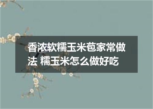 香浓软糯玉米苞家常做法 糯玉米怎么做好吃