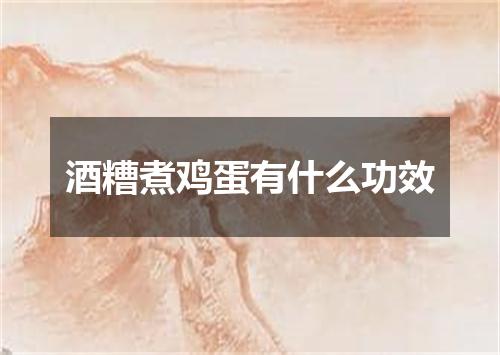 酒糟煮鸡蛋有什么功效