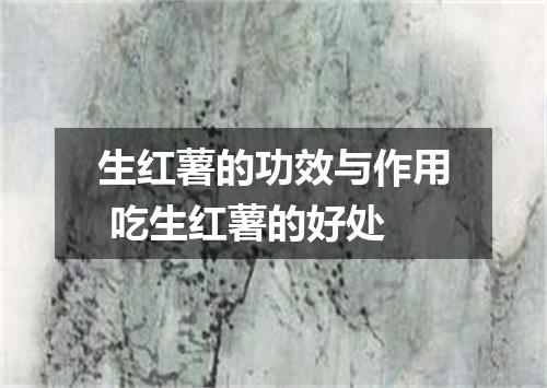 生红薯的功效与作用 吃生红薯的好处