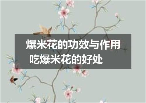 爆米花的功效与作用 吃爆米花的好处