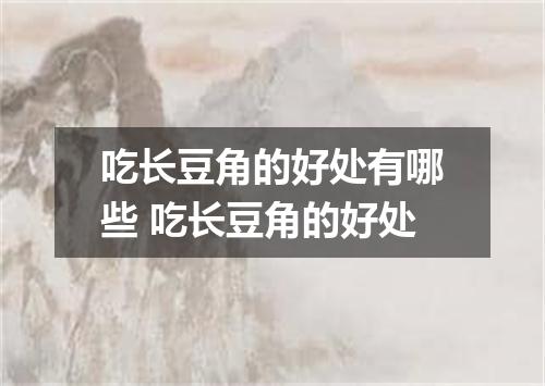 吃长豆角的好处有哪些 吃长豆角的好处