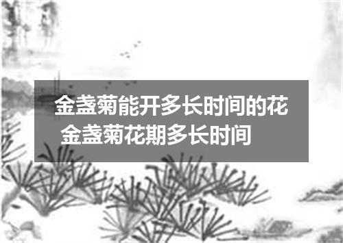 金盏菊能开多长时间的花 金盏菊花期多长时间