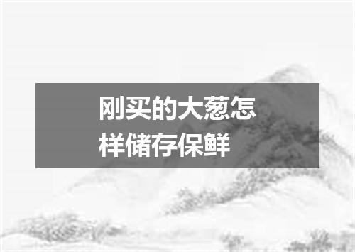 刚买的大葱怎样储存保鲜