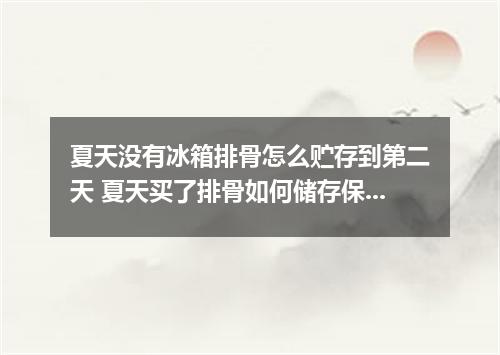 夏天没有冰箱排骨怎么贮存到第二天 夏天买了排骨如何储存保鲜