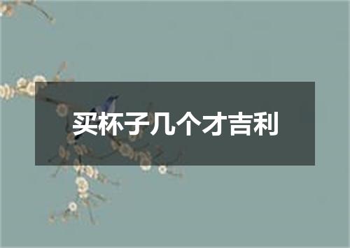 买杯子几个才吉利