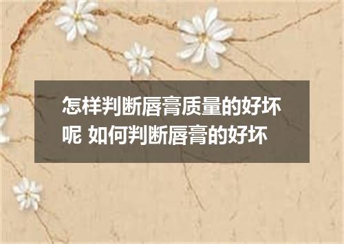 怎样判断唇膏质量的好坏呢 如何判断唇膏的好坏