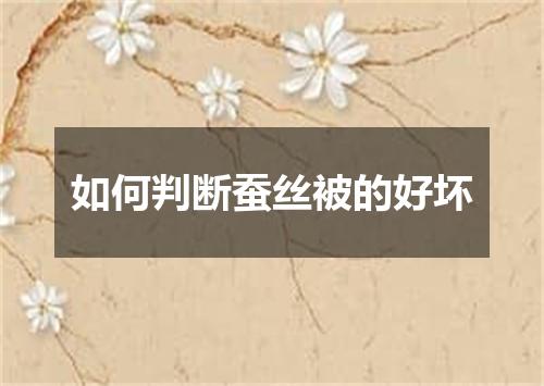 如何判断蚕丝被的好坏