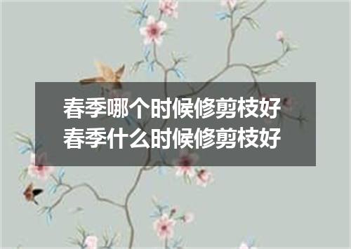 春季哪个时候修剪枝好 春季什么时候修剪枝好