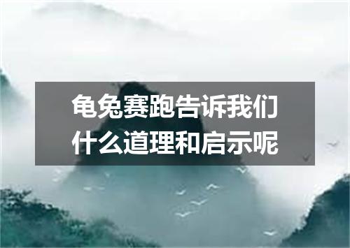 龟兔赛跑告诉我们什么道理和启示呢