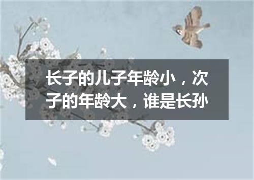 长子的儿子年龄小，次子的年龄大，谁是长孙