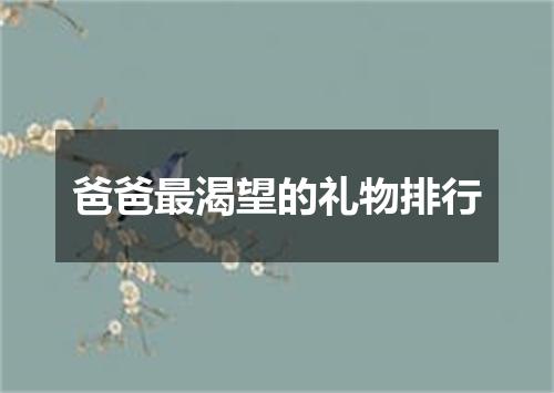 爸爸最渴望的礼物排行