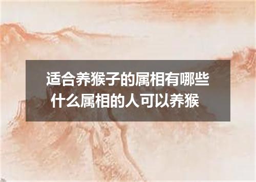 适合养猴子的属相有哪些 什么属相的人可以养猴