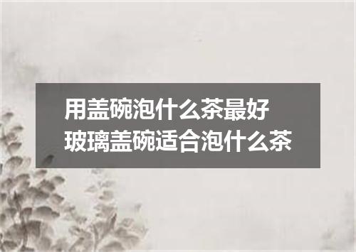 用盖碗泡什么茶最好 玻璃盖碗适合泡什么茶