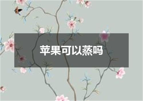苹果可以蒸吗