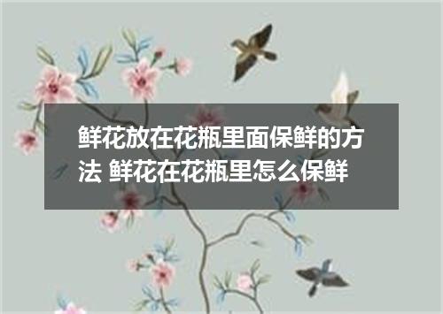 鲜花放在花瓶里面保鲜的方法 鲜花在花瓶里怎么保鲜