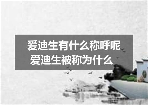 爱迪生有什么称呼呢 爱迪生被称为什么