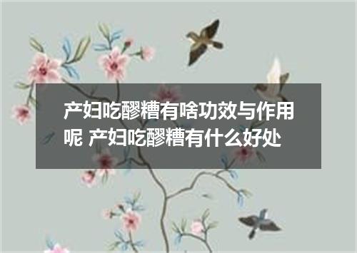 产妇吃醪糟有啥功效与作用呢 产妇吃醪糟有什么好处