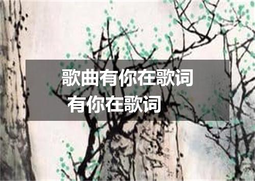 歌曲有你在歌词 有你在歌词