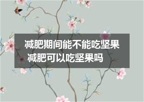 减肥期间能不能吃坚果 减肥可以吃坚果吗