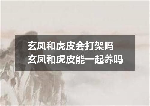 玄凤和虎皮会打架吗 玄凤和虎皮能一起养吗