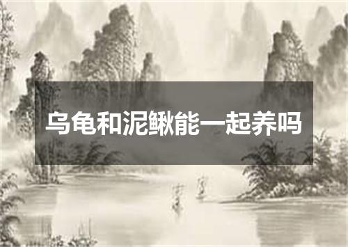 乌龟和泥鳅能一起养吗