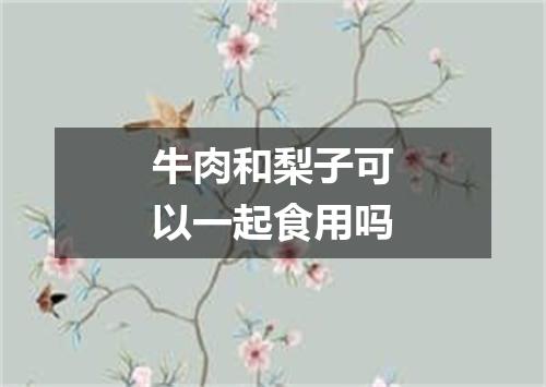 牛肉和梨子可以一起食用吗