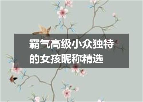 霸气高级小众独特的女孩昵称精选