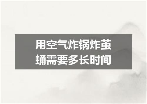 用空气炸锅炸茧蛹需要多长时间