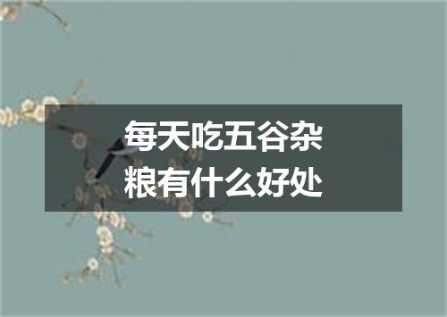 每天吃五谷杂粮有什么好处