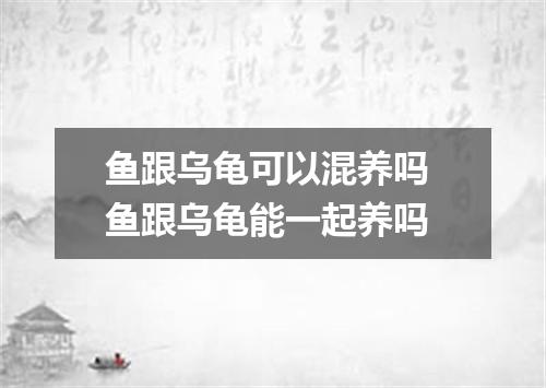 鱼跟乌龟可以混养吗 鱼跟乌龟能一起养吗